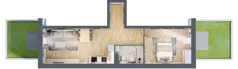 2 pokoje, mieszkanie 50,70 m², piętro 1, oferta nr P.1.1.13, Partynice House II, Wrocław, Krzyki-Partynice, Krzyki, ul. Kawalerzystów