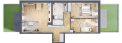 3 pokoje, mieszkanie 82,76 m², parter, oferta nr P.2.0.01, Partynice House II, Wrocław, Krzyki-Partynice, Krzyki, ul. Kawalerzystów
