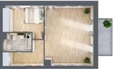 2 pokoje, mieszkanie 44,47 m², piętro 3, oferta nr P.2.3.13, Partynice House II, Wrocław, Krzyki-Partynice, Krzyki, ul. Kawalerzystów
