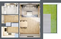 1 pokój, mieszkanie 33,29 m², parter, oferta nr R.1.0.01, Partynice House II, Wrocław, Krzyki-Partynice, Krzyki, ul. Kawalerzystów
