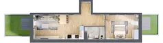 2 pokoje, mieszkanie 49,79 m², parter, oferta nr R.1.0.03, Partynice House II, Wrocław, Krzyki-Partynice, Krzyki, ul. Kawalerzystów