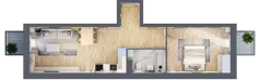 2 pokoje, mieszkanie 49,79 m², piętro 2, oferta nr R.1.2.19, Partynice House II, Wrocław, Krzyki-Partynice, Krzyki, ul. Kawalerzystów