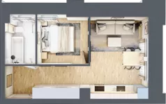 2 pokoje, mieszkanie 33,65 m², parter, oferta nr 00.1.M01, Mieszczańska Park, Wrocław, Nadodrze, ul. Dmowskiego