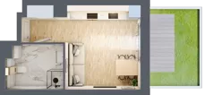 1 pokój, mieszkanie 25,38 m², parter, oferta nr 00.1.M11, Mieszczańska Park, Wrocław, Nadodrze, ul. Dmowskiego
