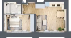 2 pokoje, mieszkanie 40,30 m², parter, oferta nr 00.2.M06, Mieszczańska Park, Wrocław, Nadodrze, ul. Dmowskiego