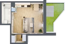 1 pokój, mieszkanie 35,37 m², parter, oferta nr 00.4.M08, Mieszczańska Park, Wrocław, Nadodrze, ul. Dmowskiego