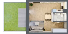 1 pokój, mieszkanie 33,10 m², parter, oferta nr 00.5.M11, Mieszczańska Park, Wrocław, Nadodrze, ul. Dmowskiego