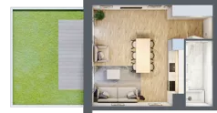 1 pokój, mieszkanie 33,56 m², parter, oferta nr 00.6.M07, Mieszczańska Park, Wrocław, Nadodrze, ul. Dmowskiego