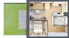 2 pokoje, mieszkanie 36,03 m², parter, oferta nr 00.6.M08, Mieszczańska Park, Wrocław, Nadodrze, ul. Dmowskiego