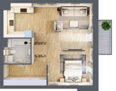 1 pokój, mieszkanie 49,61 m², piętro 1, oferta nr 01.3.M03, Mieszczańska Park, Wrocław, Nadodrze, ul. Dmowskiego