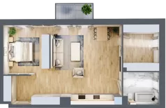1 pokój, mieszkanie 74,04 m², piętro 2, oferta nr 02.3.M05, Mieszczańska Park, Wrocław, Nadodrze, ul. Dmowskiego