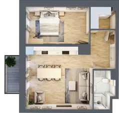2 pokoje, mieszkanie 50,91 m², piętro 3, oferta nr 03.1.M11, Mieszczańska Park, Wrocław, Nadodrze, ul. Dmowskiego