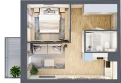2 pokoje, mieszkanie 32,52 m², piętro 3, oferta nr 03.5.M07, Mieszczańska Park, Wrocław, Nadodrze, ul. Dmowskiego