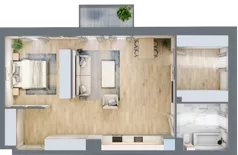 1 pokój, mieszkanie 74,05 m², piętro 4, oferta nr 04.3.M05, Mieszczańska Park, Wrocław, Nadodrze, ul. Dmowskiego