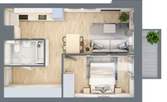 2 pokoje, mieszkanie 38,23 m², piętro 4, oferta nr 04.4.M03, Mieszczańska Park, Wrocław, Nadodrze, ul. Dmowskiego