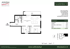 3 pokoje, mieszkanie 71,36 m², piętro 2, oferta nr M5, Szaflarska 9, Kraków, Podgórze, ul. Szaflarska 9