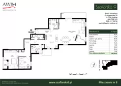 4 pokoje, mieszkanie 154,38 m², piętro 3, oferta nr m8, Szaflarska 9, Kraków, Podgórze, ul. Szaflarska 9