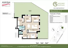 5 pokoi, mieszkanie 77,55 m², parter, oferta nr A1, Wzgórze Gustawa, Kraków, Wzgórza Krzesławickie, Zesławice, ul. Gustawa Morcinka
