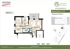 4 pokoje, mieszkanie 65,16 m², piętro 2, oferta nr A15, Wzgórze Gustawa, Kraków, Wzgórza Krzesławickie, Zesławice, ul. Gustawa Morcinka