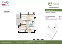 3 pokoje, mieszkanie 51,41 m², piętro 2, oferta nr A17, Wzgórze Gustawa, Kraków, Wzgórza Krzesławickie, Zesławice, ul. Gustawa Morcinka