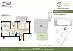4 pokoje, mieszkanie 59,75 m², piętro 3, oferta nr A22, Wzgórze Gustawa, Kraków, Wzgórza Krzesławickie, Zesławice, ul. Gustawa Morcinka