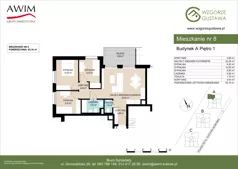 4 pokoje, mieszkanie 65,16 m², piętro 1, oferta nr A8, Wzgórze Gustawa, Kraków, Wzgórza Krzesławickie, Zesławice, ul. Gustawa Morcinka