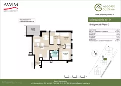 4 pokoje, mieszkanie 59,32 m², piętro 2, oferta nr B14, Wzgórze Gustawa, Kraków, Wzgórza Krzesławickie, Zesławice, ul. Gustawa Morcinka