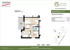 3 pokoje, mieszkanie 51,41 m², piętro 2, oferta nr B17, Wzgórze Gustawa, Kraków, Wzgórza Krzesławickie, Zesławice, ul. Gustawa Morcinka