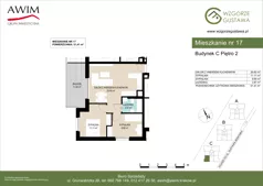 3 pokoje, mieszkanie 51,41 m², piętro 2, oferta nr C17, Wzgórze Gustawa, Kraków, Wzgórza Krzesławickie, Zesławice, ul. Gustawa Morcinka