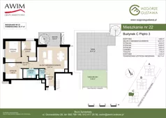 4 pokoje, mieszkanie 65,17 m², piętro 3, oferta nr C22, Wzgórze Gustawa, Kraków, Wzgórza Krzesławickie, Zesławice, ul. Gustawa Morcinka