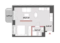 1 pokój, mieszkanie 35,17 m², piętro 5, oferta nr 54/Z54-A.05.02, Żelazna 54, Warszawa, Wola, Mirów, ul. Żelazna 54