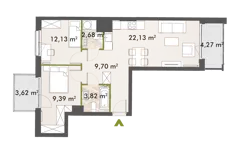 3 pokoje, mieszkanie 59,70 m², piętro 4, oferta nr 30/XY-F1.A.04.04, XYZ Place, Warszawa, Włochy, Okęcie, ul. Komitetu Obrony Robotników 32