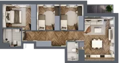 4 pokoje, mieszkanie 69,45 m², piętro 2, oferta nr 73, Nowa Mangalia - Etap II, Warszawa, Mokotów, Stegny, ul. Mangalia