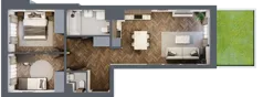 3 pokoje, mieszkanie 60,58 m², parter, oferta nr 130, Nowa Mangalia - Etap II, Warszawa, Mokotów, Stegny, ul. Mangalia