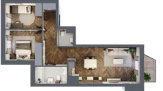 3 pokoje, mieszkanie 65,85 m², piętro 2, oferta nr 139, Nowa Mangalia - Etap II, Warszawa, Mokotów, Stegny, ul. Mangalia
