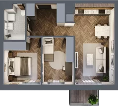 3 pokoje, mieszkanie 54,81 m², piętro 3, oferta nr 170, Nowa Mangalia - Etap II, Warszawa, Mokotów, Stegny, ul. Mangalia