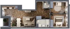 3 pokoje, mieszkanie 64,09 m², piętro 5, oferta nr 118, Nowa Mangalia - Etap II, Warszawa, Mokotów, Stegny, ul. Mangalia