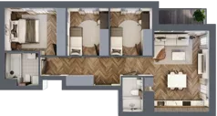4 pokoje, mieszkanie 69,28 m², piętro 4, oferta nr 83, Nowa Mangalia - Etap II, Warszawa, Mokotów, Stegny, ul. Mangalia