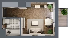 1 pokój, mieszkanie 25,60 m², piętro 3, oferta nr 142, Nowa Mangalia - Etap II, Warszawa, Mokotów, Stegny, ul. Mangalia