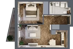 2 pokoje, mieszkanie 41,08 m², piętro 5, oferta nr 50, Nowa Mangalia - Etap II, Warszawa, Mokotów, Stegny, ul. Mangalia