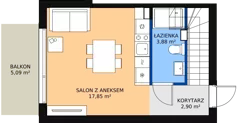 3 pokoje, mieszkanie 51,86 m², piętro 1, oferta nr G2, Słoneczna Karwia, Karwia, ul. Relaksowa 14