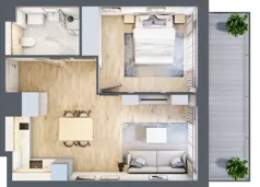 2 pokoje, apartament inwestycyjny 41,90 m², piętro 1, oferta nr MN21, Apartamenty Wypoczynkowa, Jastrzębia Góra, ul. Wypoczynkowa