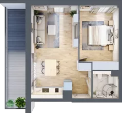 2 pokoje, apartament inwestycyjny 42,00 m², piętro 2, oferta nr MN44, Apartamenty Wypoczynkowa, Jastrzębia Góra, ul. Wypoczynkowa 10