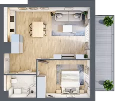 2 pokoje, apartament inwestycyjny 46,98 m², piętro 1, oferta nr MN20, Apartamenty Wypoczynkowa, Jastrzębia Góra, ul. Wypoczynkowa