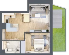 2 pokoje, apartament inwestycyjny 41,92 m², parter, oferta nr MN04, Apartamenty Wypoczynkowa, Jastrzębia Góra, ul. Wypoczynkowa