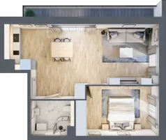 2 pokoje, apartament inwestycyjny 47,42 m², piętro 2, oferta nr MN34, Apartamenty Wypoczynkowa, Jastrzębia Góra, ul. Wypoczynkowa
