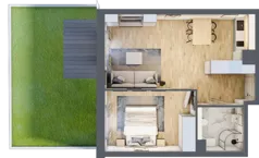 2 pokoje, apartament inwestycyjny 41,10 m², parter, oferta nr MN08, Apartamenty Wypoczynkowa, Jastrzębia Góra, ul. Wypoczynkowa