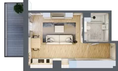 1 pokój, apartament inwestycyjny 28,16 m², piętro 1, oferta nr MN29, Apartamenty Wypoczynkowa, Jastrzębia Góra, ul. Wypoczynkowa