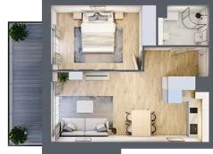 2 pokoje, apartament inwestycyjny 40,46 m², piętro 2, oferta nr MN39, Apartamenty Wypoczynkowa, Jastrzębia Góra, ul. Wypoczynkowa