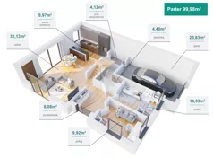 Dom 162,94 m², oferta nr Grand, typ II, Osiedle Malownicze cz. II, Wrocław, Leśnica, Fabryczna,  ul. Ślebodzińskiego/ ul. Burbianki/ ul. Wałkówskiej/ ul. Krzelowska